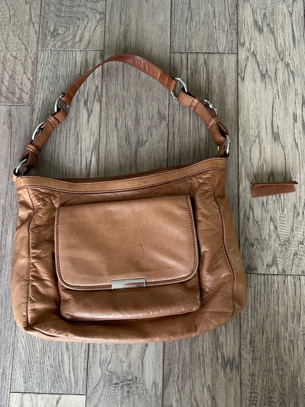 Danier Leopard Print Classic Tan Shoulder Bag
